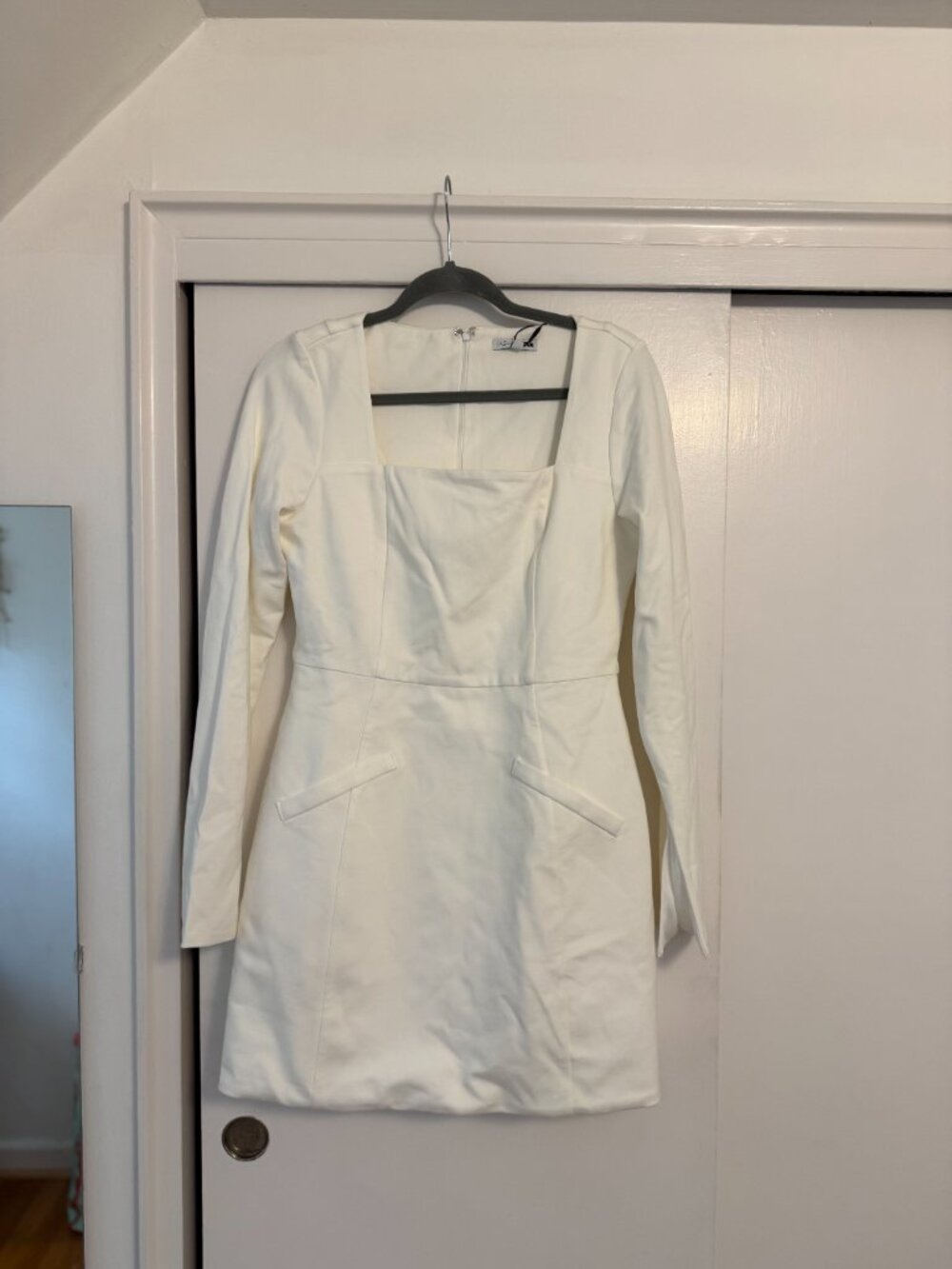 Mia Long Sleeved Ponte Mini Dress – White – L - NWT Never Worn - Picture 2 of 4